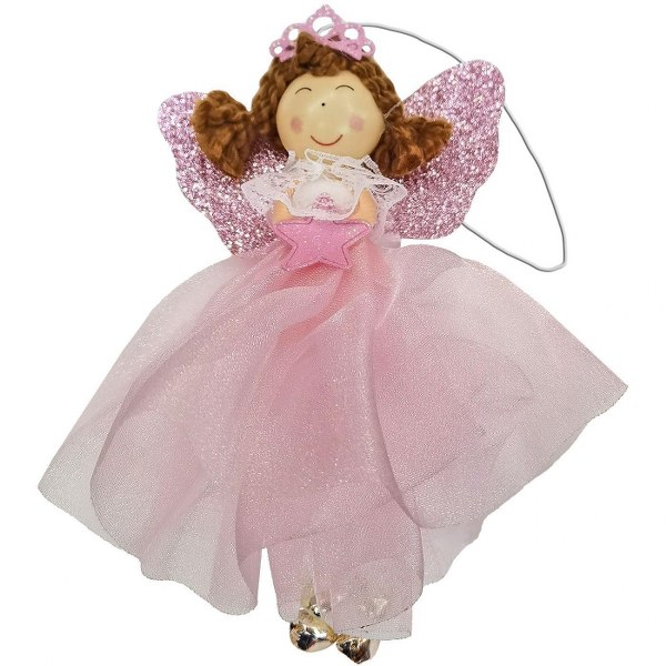 Χριστουγεννιάτικο Στολίδι Μπαλαρίνα Ροζ 18εκ. Xmas fest