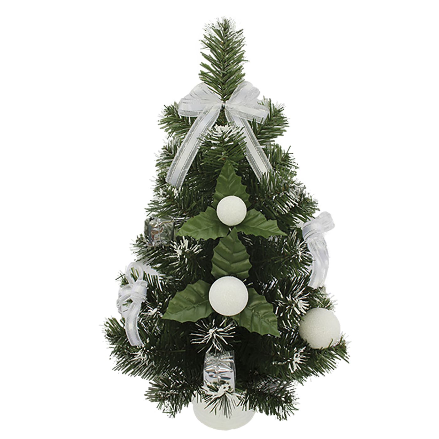 Xmas fest Χριστουγεννιάτικο Δεντράκι Στολισμένο 40εκ. White Xmas fest 93-914 (Χρώμα: Λευκό) - Xmas fest - 93-914-white