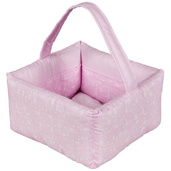 Ο Κόσμος του Μωρού Καλαθάκι Καλλυντικών Βαμβακερό 28x28x15εκ. Elephant Ροζ 95221 (Ύφασμα: Βαμβάκι 100%, Χρώμα: Ροζ) - Ο Κόσμος του Μωρού - 5205626952213