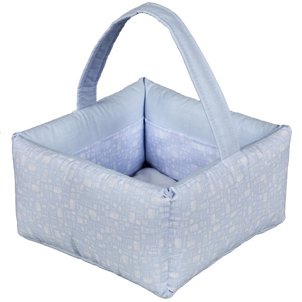 Καλαθάκι Καλλυντικών Βαμβακερό 28x28x15εκ. Elephant Σιέλ 95222 (Ύφασμα: Βαμβάκι 100%, Χρώμα: Σιέλ) - Ο Κόσμος του Μωρού - 5205626952220