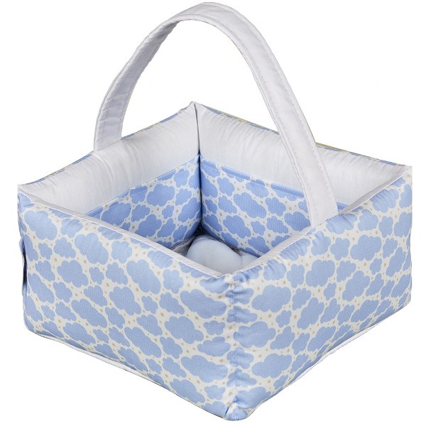 Ο Κόσμος του Μωρού Καλαθάκι Καλλυντικών Βαμβακερό 28x28x15εκ. Sheep Σιέλ 95292 (Ύφασμα: Βαμβάκι 100%, Χρώμα: Σιέλ) - Ο Κόσμος του Μωρού - 5205626952923