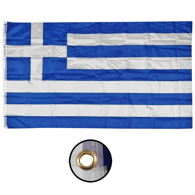 Σημαία Ελληνική Υφασμάτινη 90×150εκ. (Χρώμα: Λευκό) – Homie – 96-11