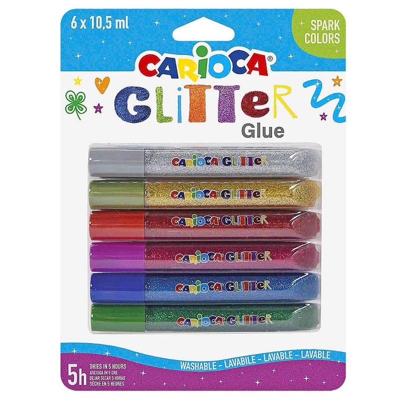 Σετ Κόλλα Glitter Multi 6τμχ 10,5ml. CARIOCA 96-619 - CARIOCA...