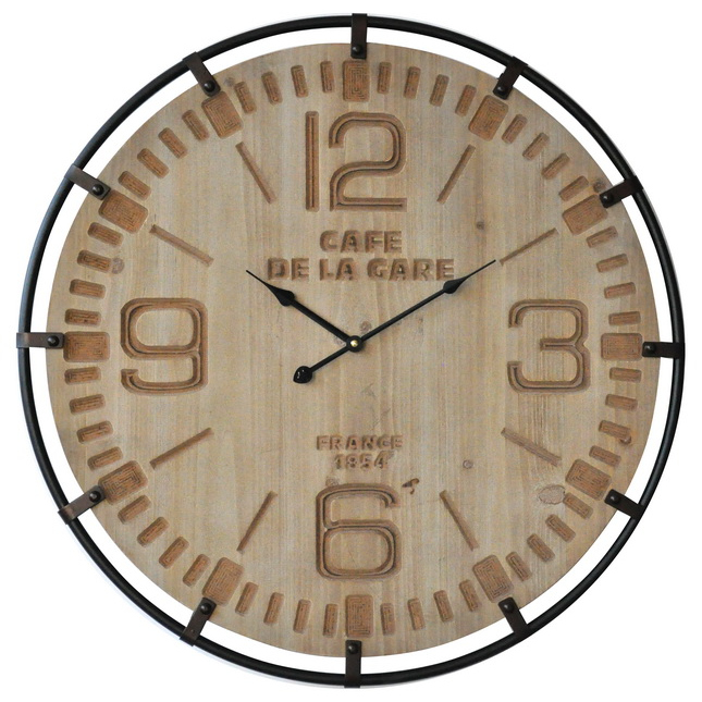 Ρολόι Τοίχου Μεταλλικό-Ξύλινο ARTELIBRE 65x4εκ. 14650040 (Υλικό: Ξύλο) - ARTELIBRE - 14650040