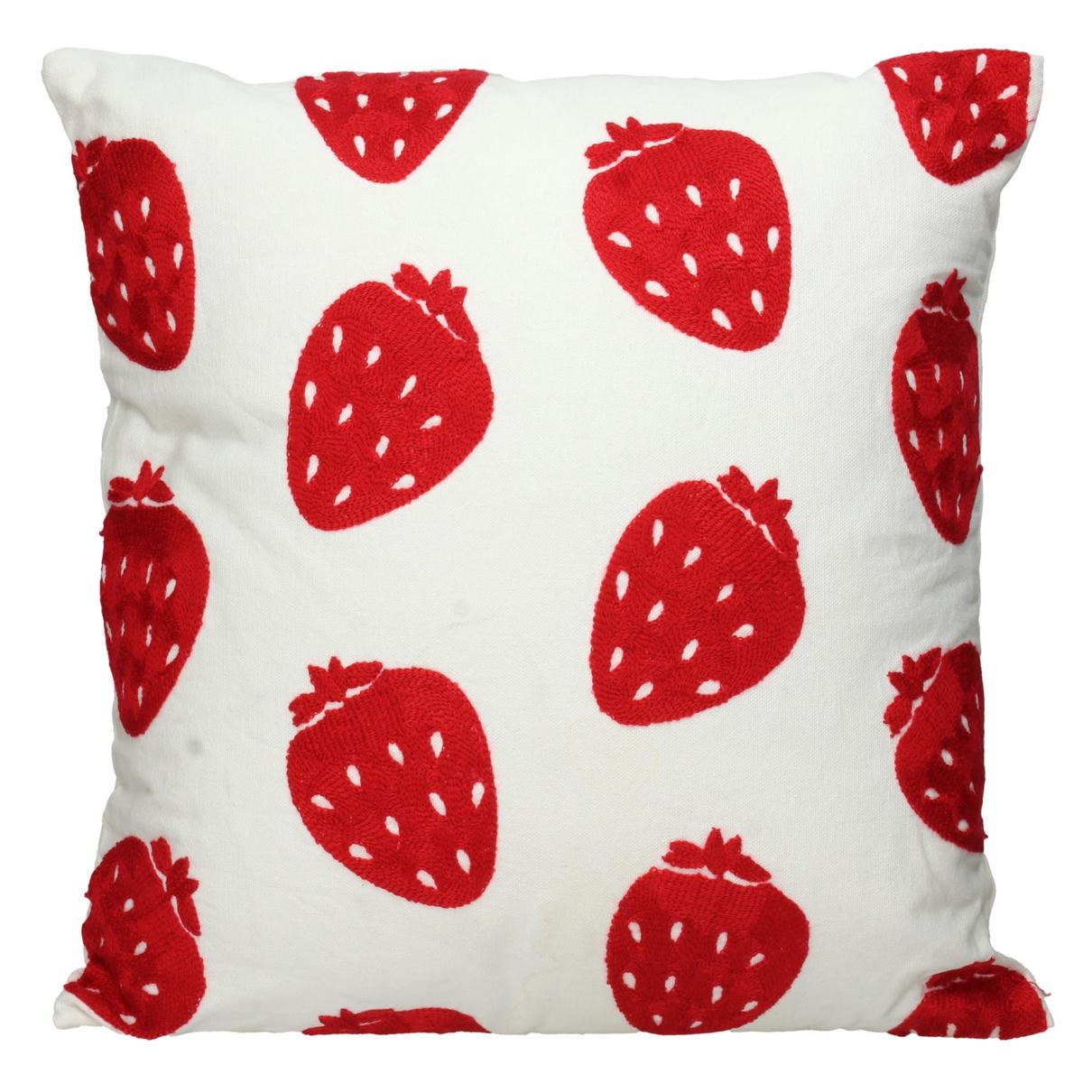 Διακοσμητικό Μαξιλάρι Βαμβακερό Φράουλες Κόκκινο ARTE LIBRE 45×45εκ. 05152227 (Ύφασμα: Βαμβάκι 100%, Χρώμα: Κόκκινο) – ARTELIBRE – 05152227