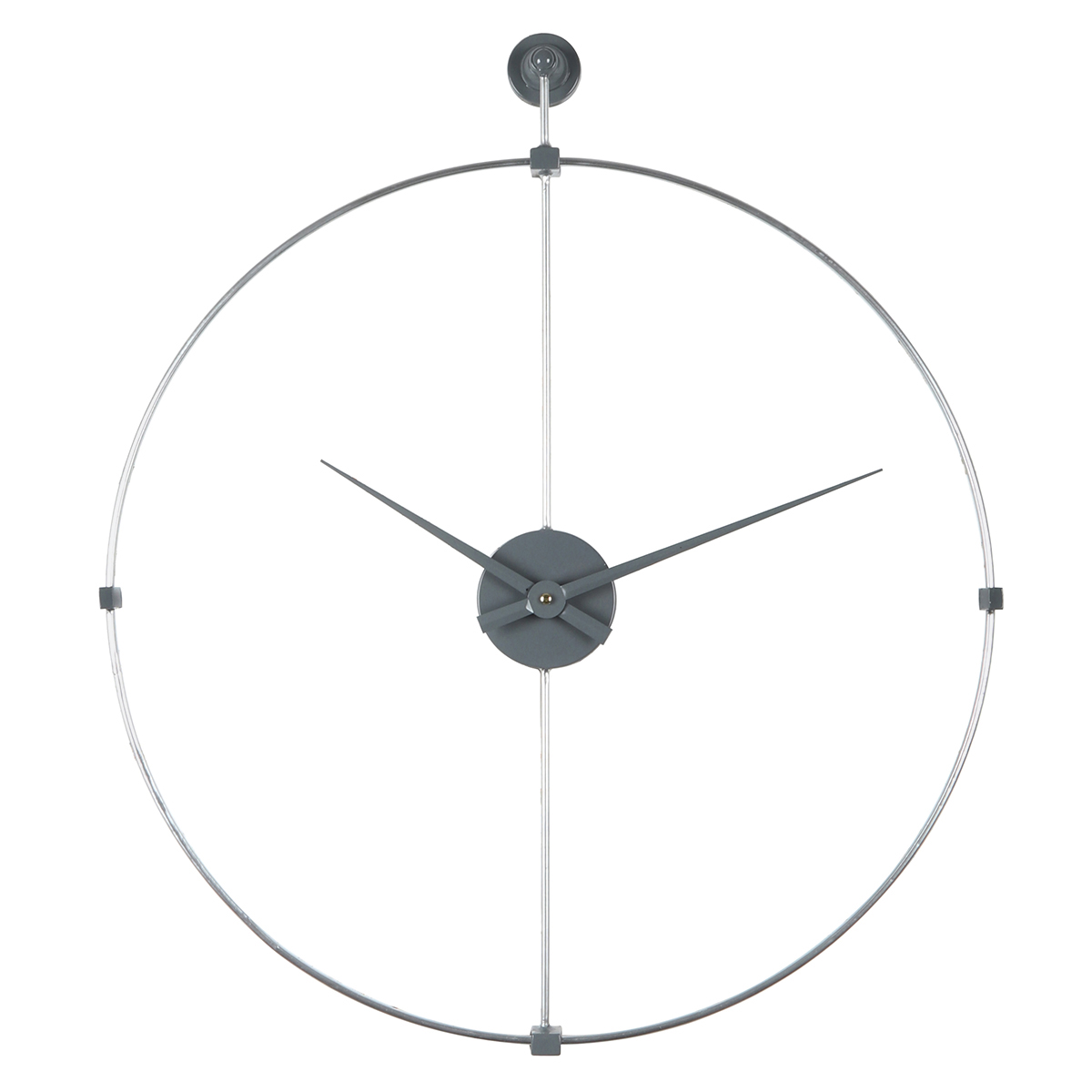 Ρολόι Τοίχου Μεταλλικό Ασημί ARTELIBRE 60,5x4x69εκ. 14700017 (Υλικό: Μεταλλικό, Χρώμα: Ασημί ) - ARTELIBRE - 14700017