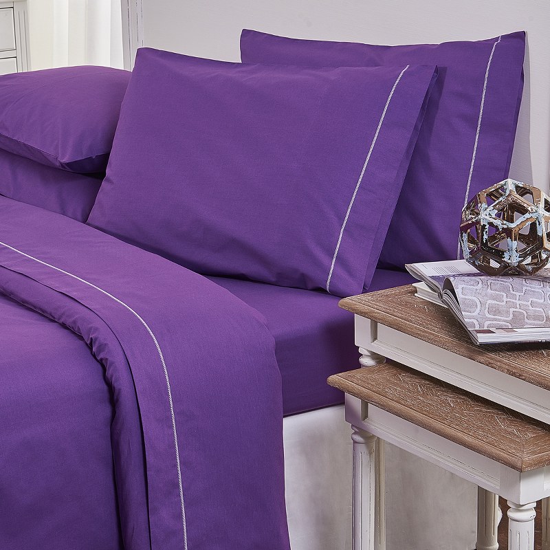 Παπλωματοθήκη Βαμβακερή Μονή 170x250εκ. Arcobaleno Bello Purple 19V69 (Ύφασμα: Βαμβάκι 100%, Χρώμα: Μωβ, Μέγεθος: Μονά) - V19 69 - 5206864030022