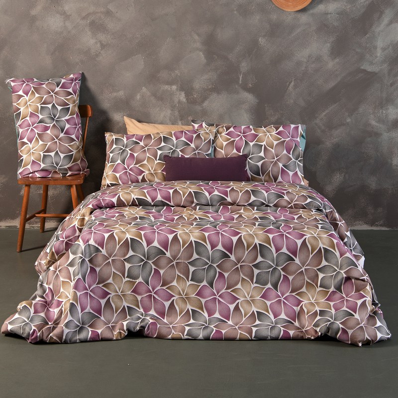 Σετ Σεντόνια Βαμβακερά Μονά 170x260εκ. Bouquet SB HOME (Ύφασμα: Βαμβάκι 100%, Τύπος κατωσέντονου: Χωρίς Λάστιχο, Χρώμα: Μπεζ, Μέγεθος: Μονά) - Sb home - 5206864062504