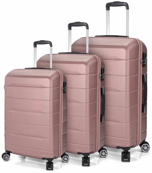 Βαλίτσα Σετ 3τμχ 46x30x75εκ. benzi 5583/3 Pink (Χρώμα: Ροζ) – benzi – BZ-5583/3-pink