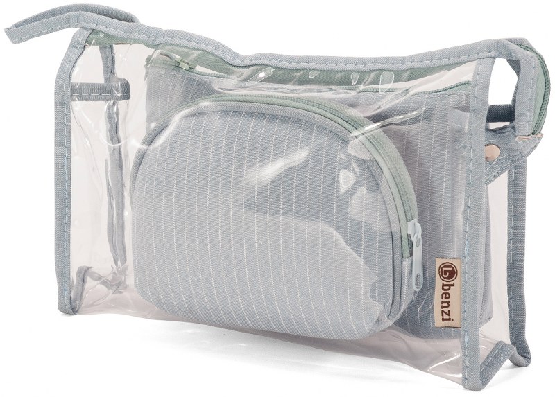 benzi Νεσεσέρ Σετ 3τμχ Polyester-Pvc benzi 25x7x15εκ. 5625 Mint (Ύφασμα: Polyester, Υλικό: PVC, Χρώμα: Μέντα) - benzi - BZ5625-mint