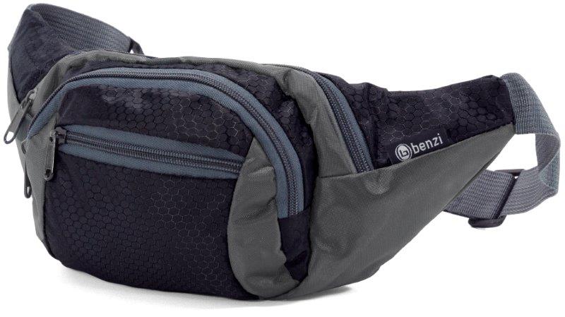 benzi Τσαντάκι Μέσης Polyester 34x9x13εκ. benzi 5640 Grey (Ύφασμα: Polyester, Χρώμα: Μαύρο) - benzi - BZ5640-grey