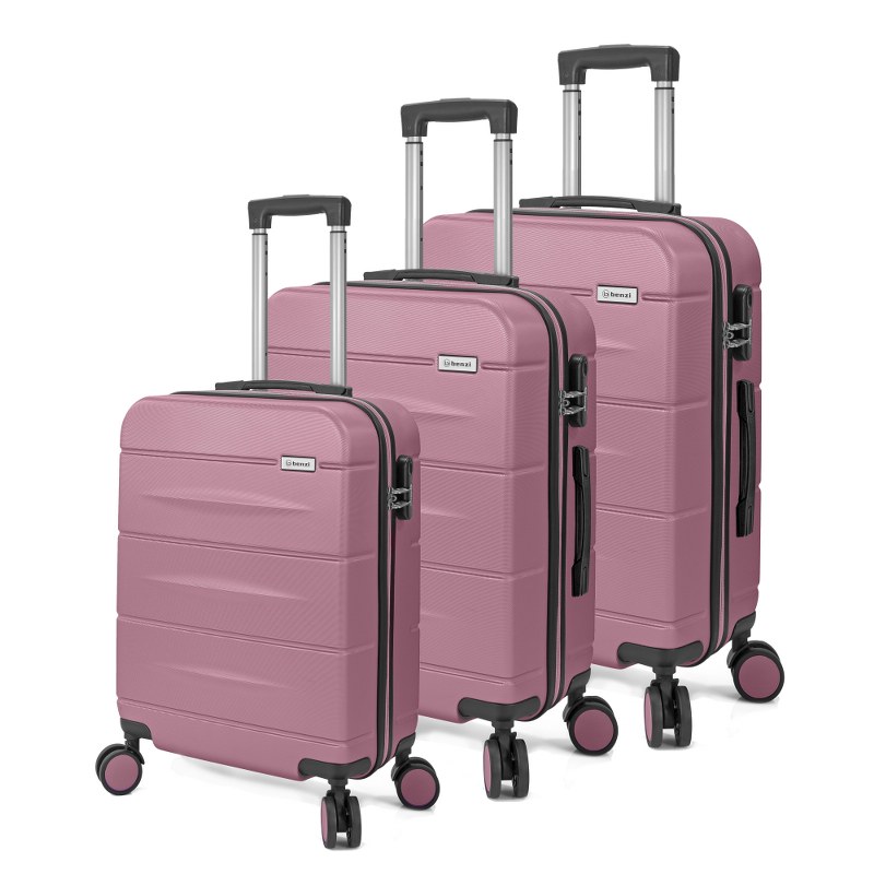 Βαλίτσες Σετ 3τμχ Πολυπροπυλενίου benzi ΒΖ5695/3 Pink (Υλικό: Πολυπροπυλένιο, Χρώμα: Ροζ) – benzi – BZ5695/3-pink