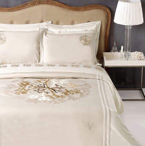 Σετ Σεντόνια Βαμβακοσατέν King 240x270εκ. Coral Cream 19V69 (Ύφασμα: Βαμβακοσατέν, Τύπος κατωσέντονου: Χωρίς Λάστιχο, Χρώμα: Κρεμ, Μέγεθος: King Size) - V19 69 - 5206864021228