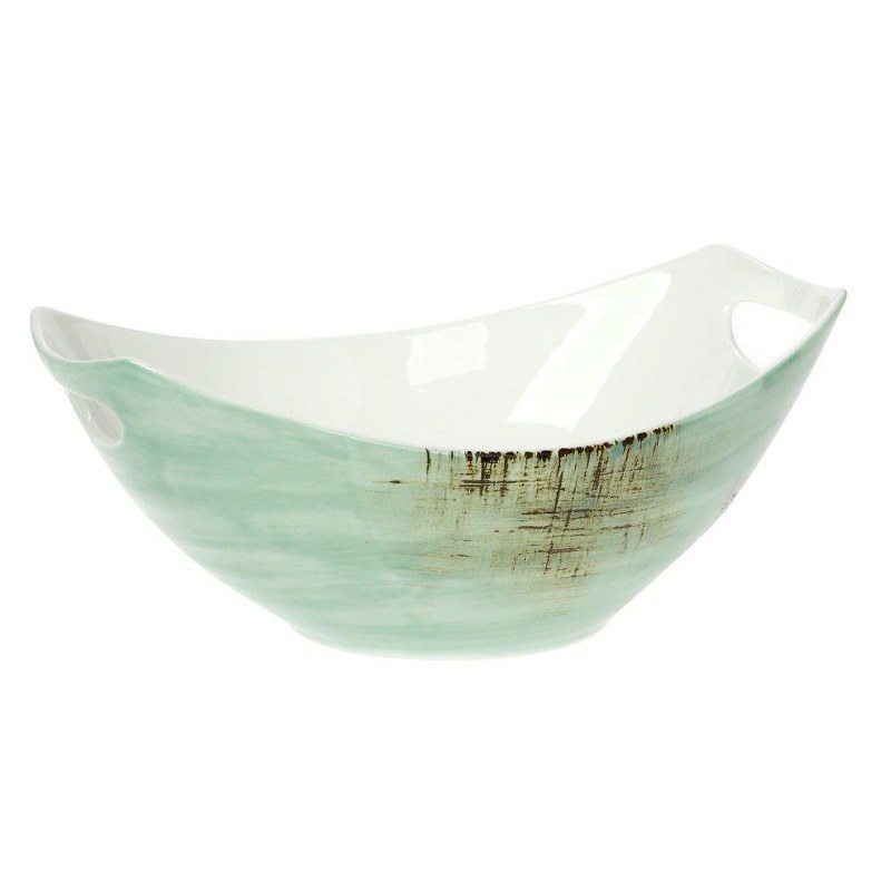 Φρουτιέρα Πορσελάνης 32,5x23εκ. Country Green CRYSPO TRIO 37.120.77 (Υλικό: Πορσελάνη, Χρώμα: Πράσινο ) - CRYSPO TRIO - 37.120.77