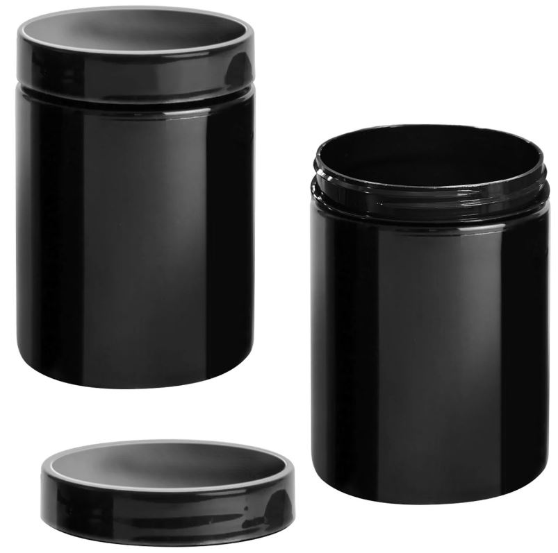 Homie Δοχείο Αποθήκευσης Πλαστικό Μαύρο 8,5x12εκ. Homie 80-2129 (Υλικό: Πλαστικό, Χρώμα: Μαύρο) - Homie - 80-2129