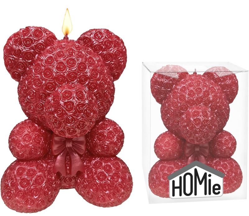 Κερί Αρκούδος 10x18εκ. Homie 37-477 (Χρώμα: Κόκκινο) - 