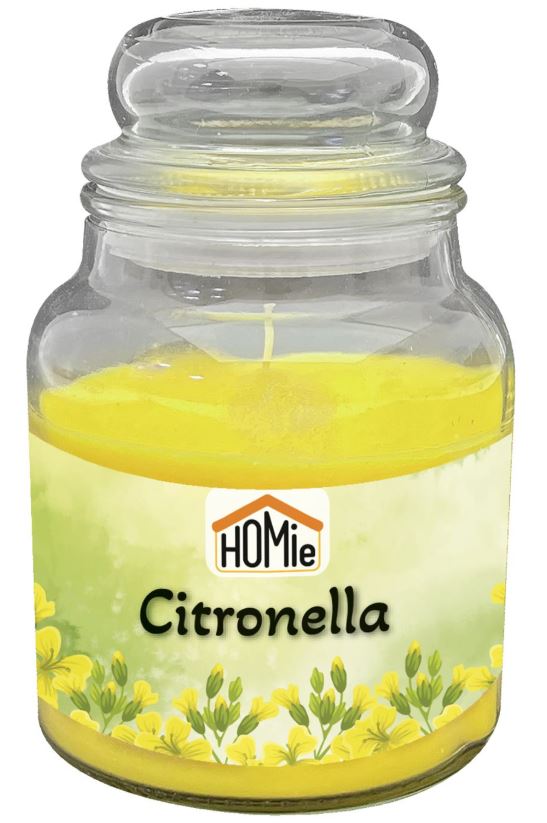 Αρωματικό Κερί Citronella Σε Βάζο 11x14,5εκ. Homie 37-4