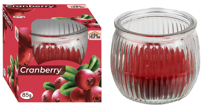 Αρωματικό Κερί Wild Cranberry Σε Βάζο 6,5x7εκ. Homie 37