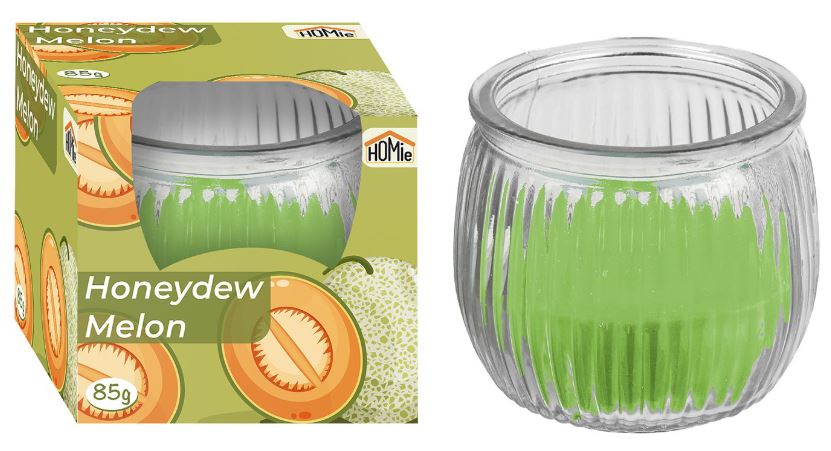 Αρωματικό Κερί Πεπόνι Σε Βάζο 6,5x7εκ. Homie 37-460 (Χρ