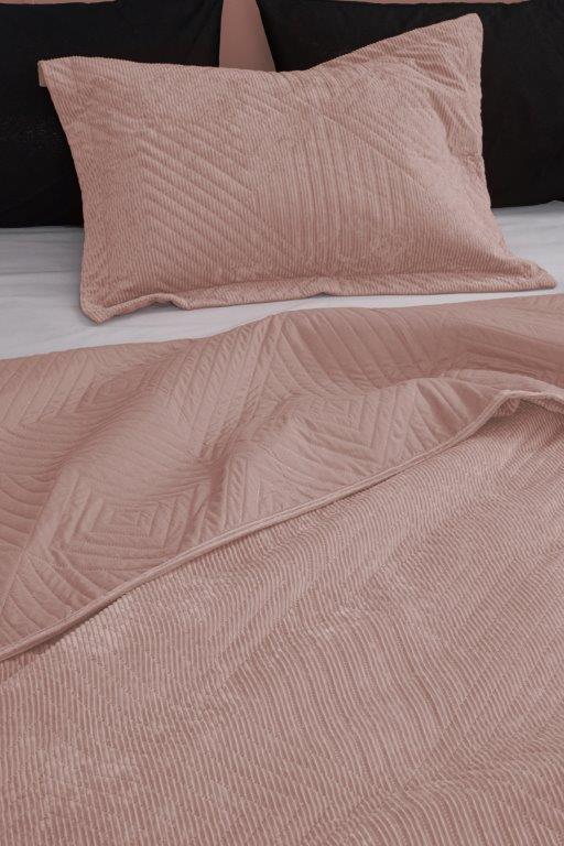 Κουβερλί Velvet Polyester Υπέρδιπλο 220x240εκ. Dizza Rose Palamaiki (Ύφασμα: Polyester, Μέγεθος: Υπέρδιπλα) - Palamaiki - 5205857233389 131526