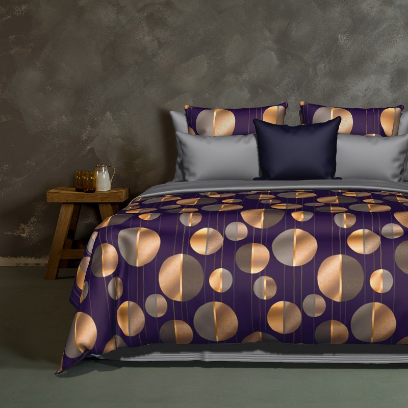 Παπλωματοθήκη Βαμβακερή Υπέρδιπλη 230x250εκ. Glitter SB HOME (Ύφασμα: Βαμβάκι 100%, Χρώμα: Μωβ, Μέγεθος: Υπέρδιπλα) - Sb home - 5206864062375