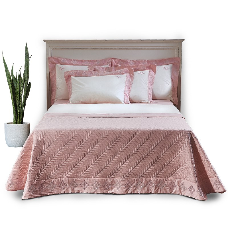 Σετ Κουβερλί Βαμβακοσατέν King 240x260εκ. Imperia Pink 19V69 (Ύφασμα: Βαμβακοσατέν, Χρώμα: Ροζ, Μέγεθος: King Size) - V19 69 - 5206864019454