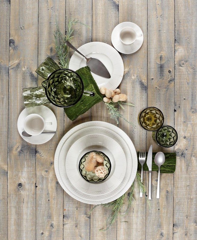 Σερβίτσιο Φαγητού Σετ 20τμχ Πορσελάνης Ivory CRYSPO TRI