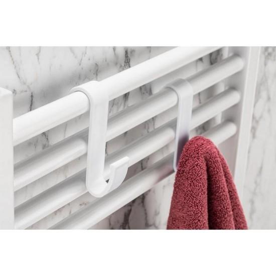 Κρεμαστράκια Πετσετών Σετ 4τμχ Πλαστικά Λευκά Max Home AY00000771 (Υλικό: Πλαστικό, Χρώμα: Λευκό) - Max Home - AY00000771