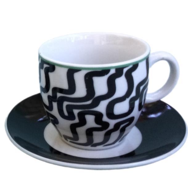 Max Home Σετ 6τμχ Φλυτζάνια Καφέ Πορσελάνης 90ml Black Maze Max Home BBDG082260 (Υλικό: Πορσελάνη, Χρώμα: Λευκό) - Max Home - BBDG082260