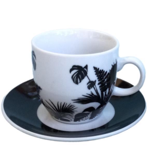 Σετ 6τμχ Φλυτζάνια Καφέ Πορσελάνης 90ml Jungle Leafs Ma