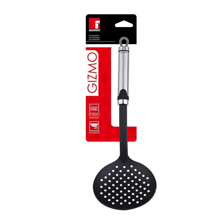 Κουτάλα Τρυπητή Ανοξείδωτη-Nylon 32εκ. Gizmo Bergner BG00003062 (Υλικό: Ανοξείδωτο) - Bergner - BG00003062