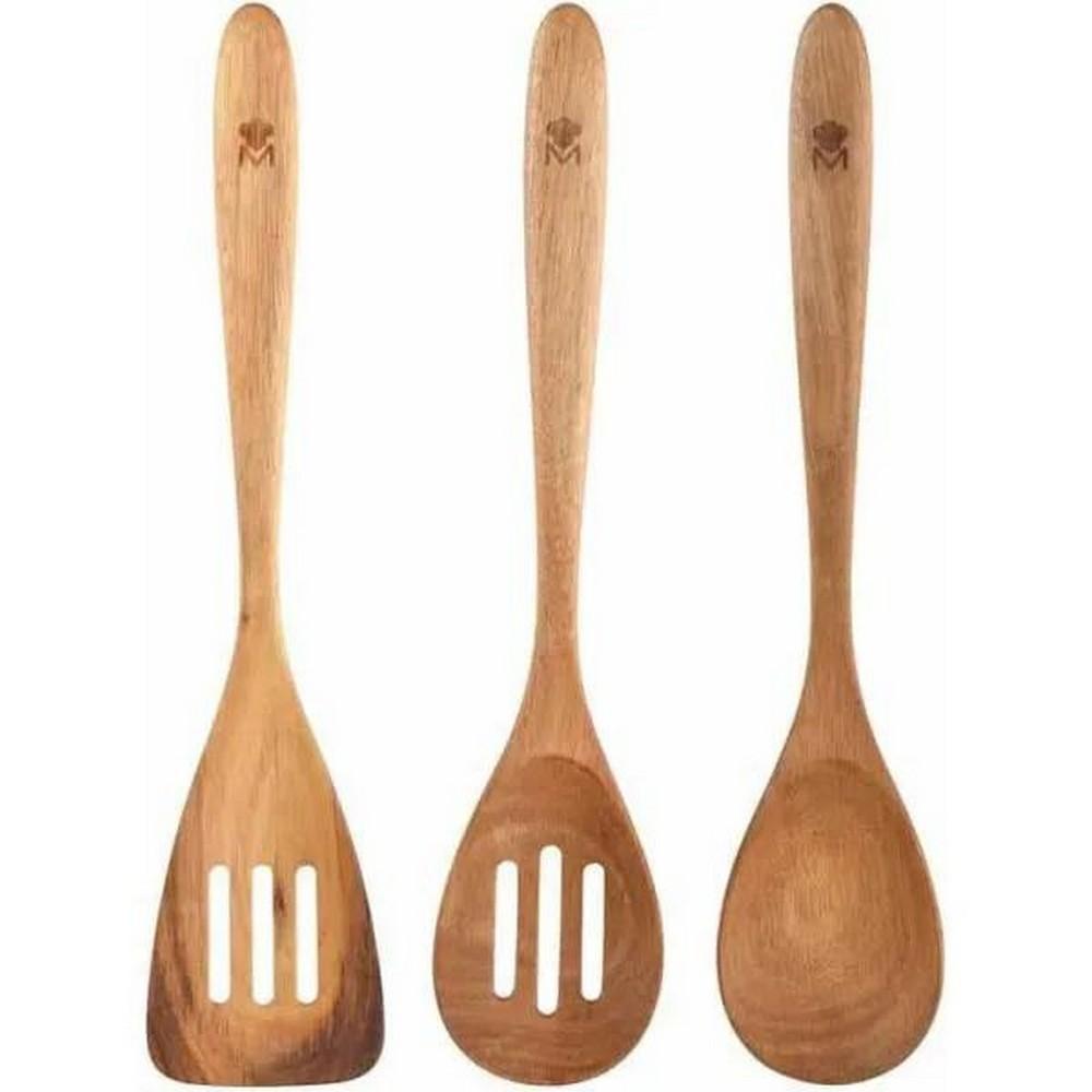 Κουτάλες Κουζίνας Σετ 3τμχ Ξύλινες Ακακίας Bergner BG00467000 (Υλικό: Ξύλο) - Bergner - BG00467000