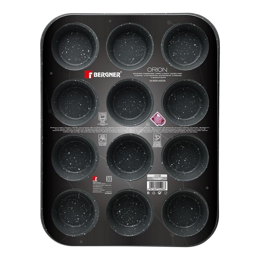 Φόρμα Muffin 12 Θέσεων Orion Bergner 34,8×26,4×3εκ. BG0OR37045 – Bergner – BG0OR37045