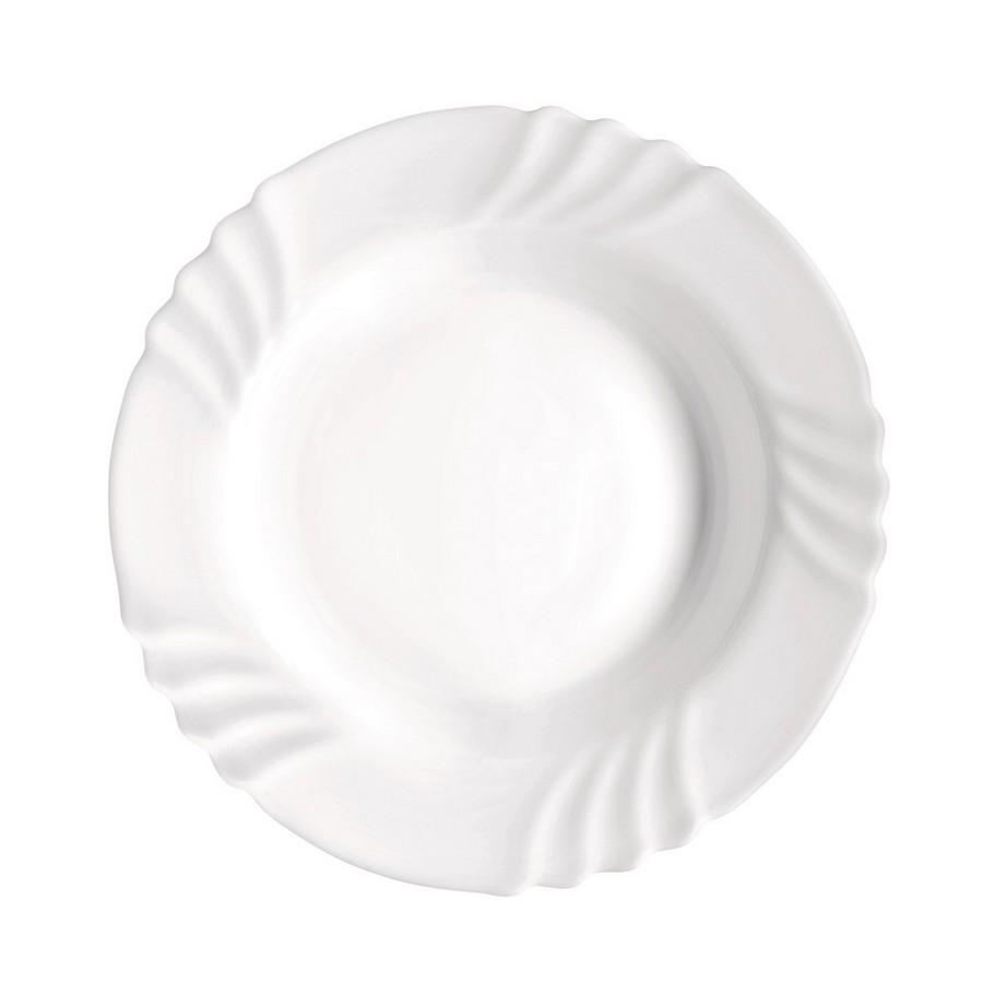 Bormioli Rocco Πιάτο Βαθύ Φαγητού Γυάλινο Λευκό 24εκ. Ebro Bormioli Rocco BR00402811 (Σετ 6 Τεμάχια) (Υλικό: Γυαλί, Χρώμα: Λευκό, Μέγεθος: Μεμονωμένο) - Bormioli Rocco - BR00402811