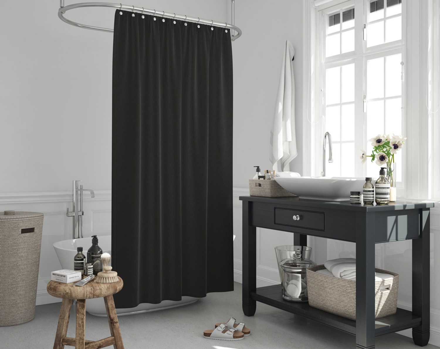 Κουρτίνα Μπάνιου Polyester Μαύρη 180×200εκ. Max Home BTLJK010BLK (Ύφασμα: Polyester, Χρώμα: Μαύρο) – Max Home – BTLJK010BLK