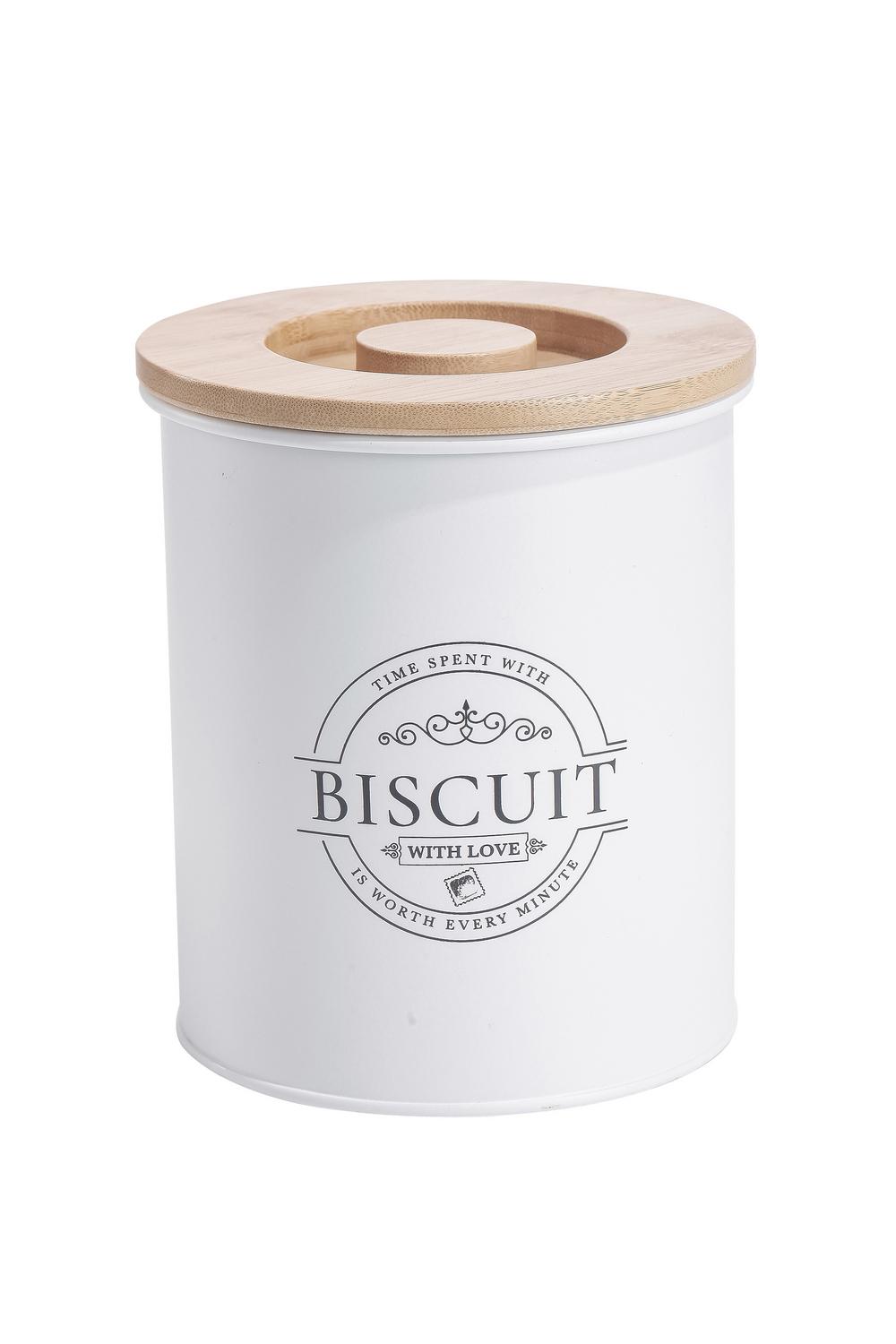 Oriana Ferelli Βάζο Μπισκότων Μεταλλικό-Bamboo Λευκό 13,5x13,5x16εκ. Oriana Ferelli CLG7003GBWH (Υλικό: Μεταλλικό, Χρώμα: Λευκό) - Oriana Ferelli - CLG7003GBWH