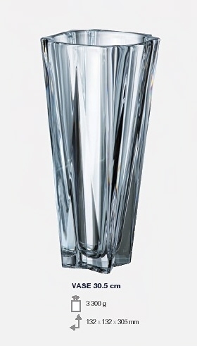 Κρύσταλλα Βοημίας Βάζο Κρυστάλλινο Bohemia Metropolitan 30,5εκ. CTB03600101 (Υλικό: Κρύσταλλο, Χρώμα: Διάφανο ) - Κρύσταλλα Βοημίας - CTB03600101