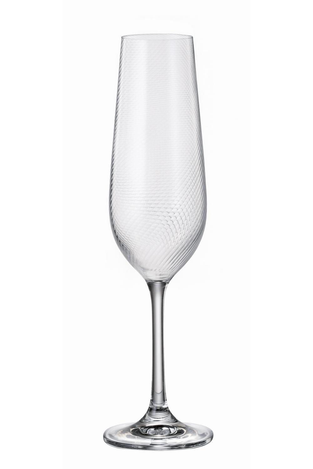 Ποτήρι Σαμπάνιας Κρυστάλλινο 200ml Tyto Optic Crystal Bohemia CTB1SK12020 (Σετ 6 Τεμάχια) (Υλικό: Κρύσταλλο, Χρώμα: Διάφανο , Μέγεθος: Κολωνάτο) - Crystal Bohemia - CTB1SK12020