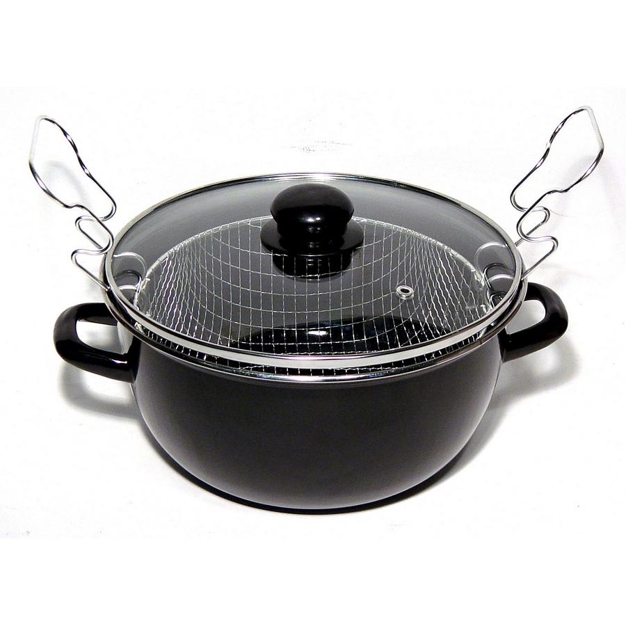 Μαγειρικά σκεύη 24home - ΣΗΜΑΝΤΙΚΟ: Σε περίπτωση διαφοράς τιμής από το κατάστημα ισχύει παντα και μόνο η τιμή του καταστήματος Φριτέζα Εμαγιέ Μαύρη Max Home 4,5lt ET82400024 (Χρώμα: