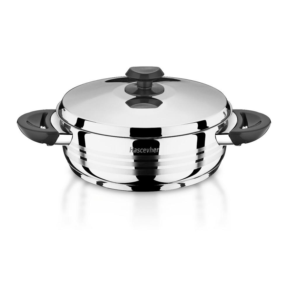 Μαγειρικά σκεύη 24home - ΣΗΜΑΝΤΙΚΟ: Σε περίπτωση διαφοράς τιμής από το κατάστημα ισχύει παντα και μόνο η τιμή του καταστήματος Ημιχύτρα Ανοξείδωτος Χάλυβας 18/10 Φ28x8εκ. Diana Black