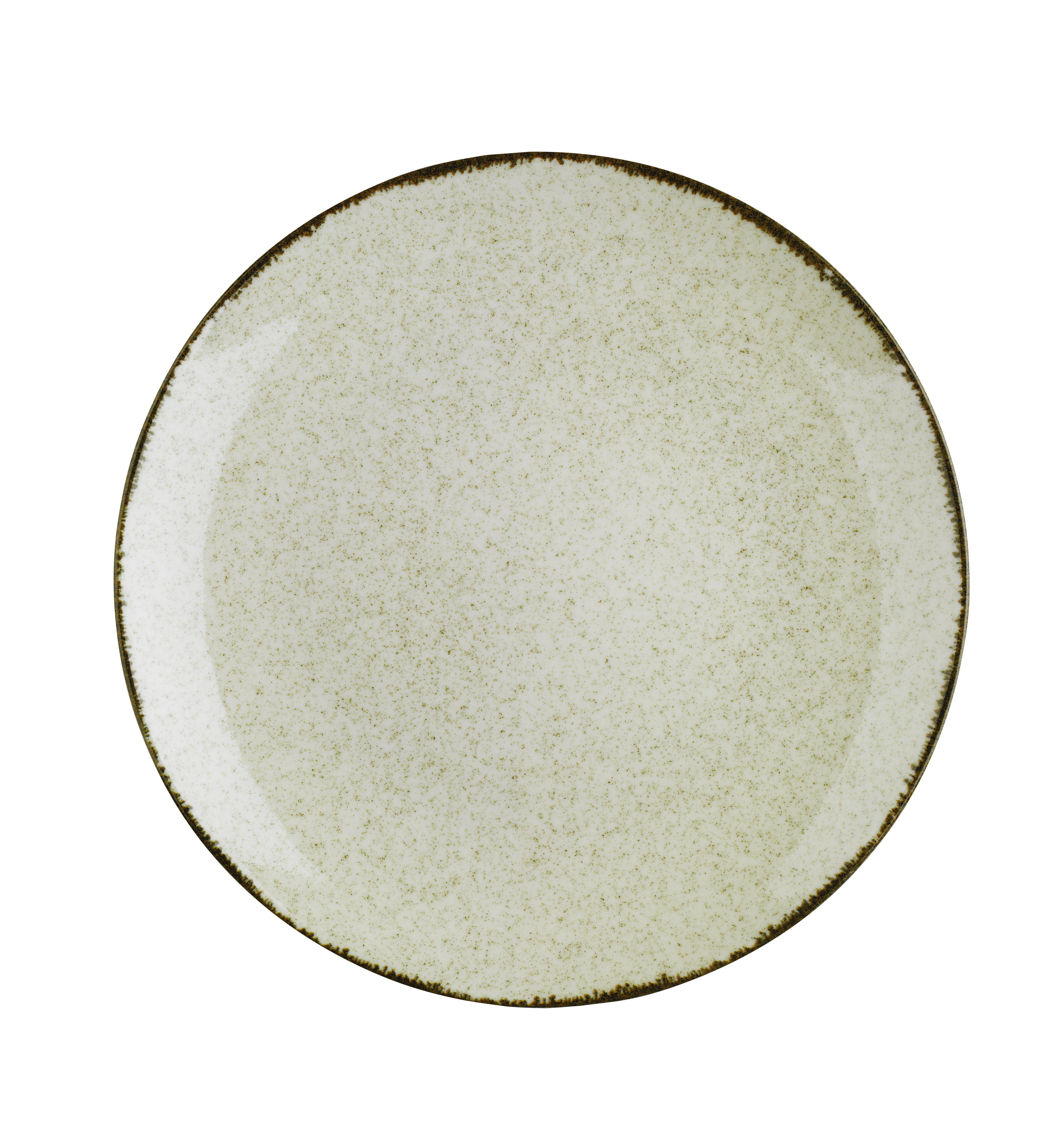 Πιάτο Ρηχό Πορσελάνης Μπεζ-Καφέ 25εκ. Cinnamon Kutahya 