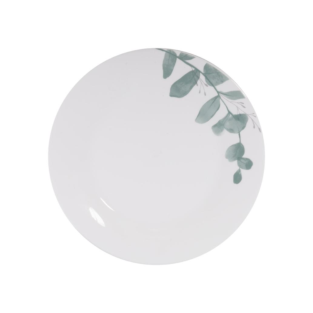 Eaton Dining Πιάτο Φρούτου Γυάλινο Green 20εκ. Leaf Eaton ME25031720 (Σετ 6 Τεμάχια) (Υλικό: Γυαλί, Χρώμα: Λευκό, Μέγεθος: Μεμονωμένο) - Eaton Dining - ME25031720