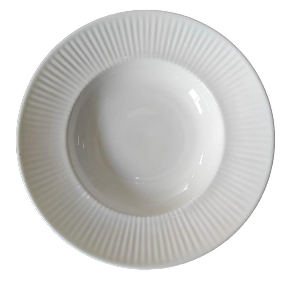 Πιάτο Pasta Φ27εκ. Πορσελάνης Λευκό Dione PW5 Oriana Ferelli PR01800500 (Σετ 6 Τεμάχια) (Υλικό: Πορσελάνη, Χρώμα: Λευκό, Μέγεθος: Μεμονωμένο) - Oriana Ferelli - PR01800500