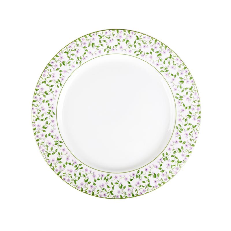 Oriana Ferelli Πιάτο Ρηχό Πορσελάνης Λευκό Με Λουλούδια Floral 27εκ. Oriana Ferelli PR232450001 (Σετ 6 Τεμάχια) (Υλικό: Πορσελάνη, Χρώμα: Λευκό, Μέγεθος: Μεμονωμένο) - Oriana Ferelli - PR232450001