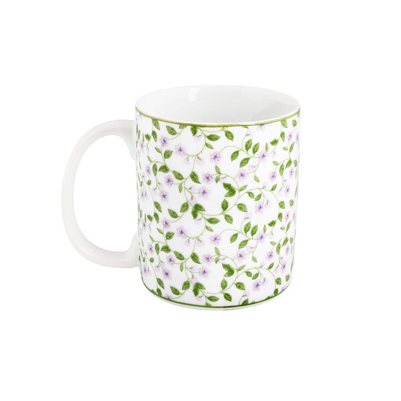 Oriana Ferelli Κούπα Πορσελάνης Λευκή Με Λουλούδια 340ml Floral Oriana Ferelli PR232450011 (Σετ 6 Τεμάχια) (Υλικό: Πορσελάνη, Χρώμα: Λευκό) - Oriana Ferelli - PR232450011