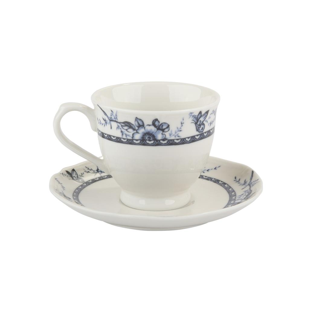 Φλιτζάνι Τσαγιού Σετ 6τμχ Πορσελάνης 200ml Tiffany Blue Oriana Ferelli PR24324B08 (Υλικό: Πορσελάνη, Χρώμα: Μπλε) - Oriana Ferelli - PR24324B08