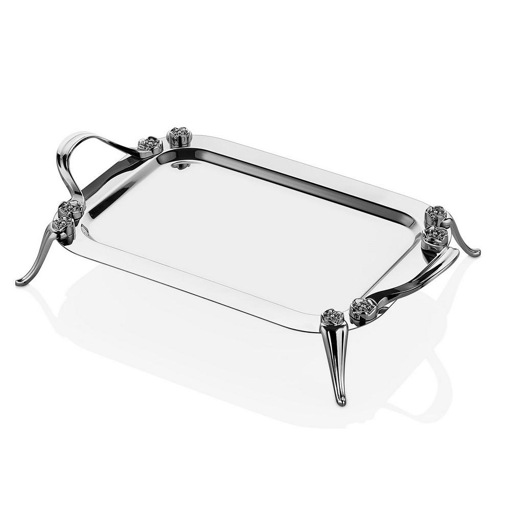 Oriana Ferelli Δίσκος Σερβιρίσματος Ανοξείδωτος 18/10 Ασημί 48x28εκ. Oriana Ferelli SEDGUL048 (Υλικό: Ανοξείδωτο, Χρώμα: Ασημί ) - Oriana Ferelli - SEDGUL048