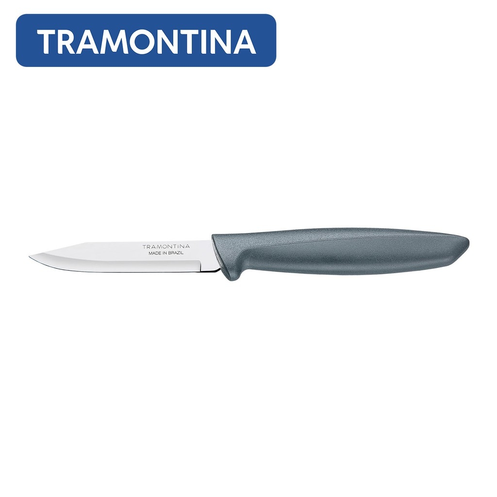 Tramontina Μαχαίρι Ξεφλουδίσματος Ανοξείδωτος Χάλυβας Λεπίδα 8εκ. Plenus TR23420063 (Σετ 6 Τεμάχια) - Tramontina - TR23420063