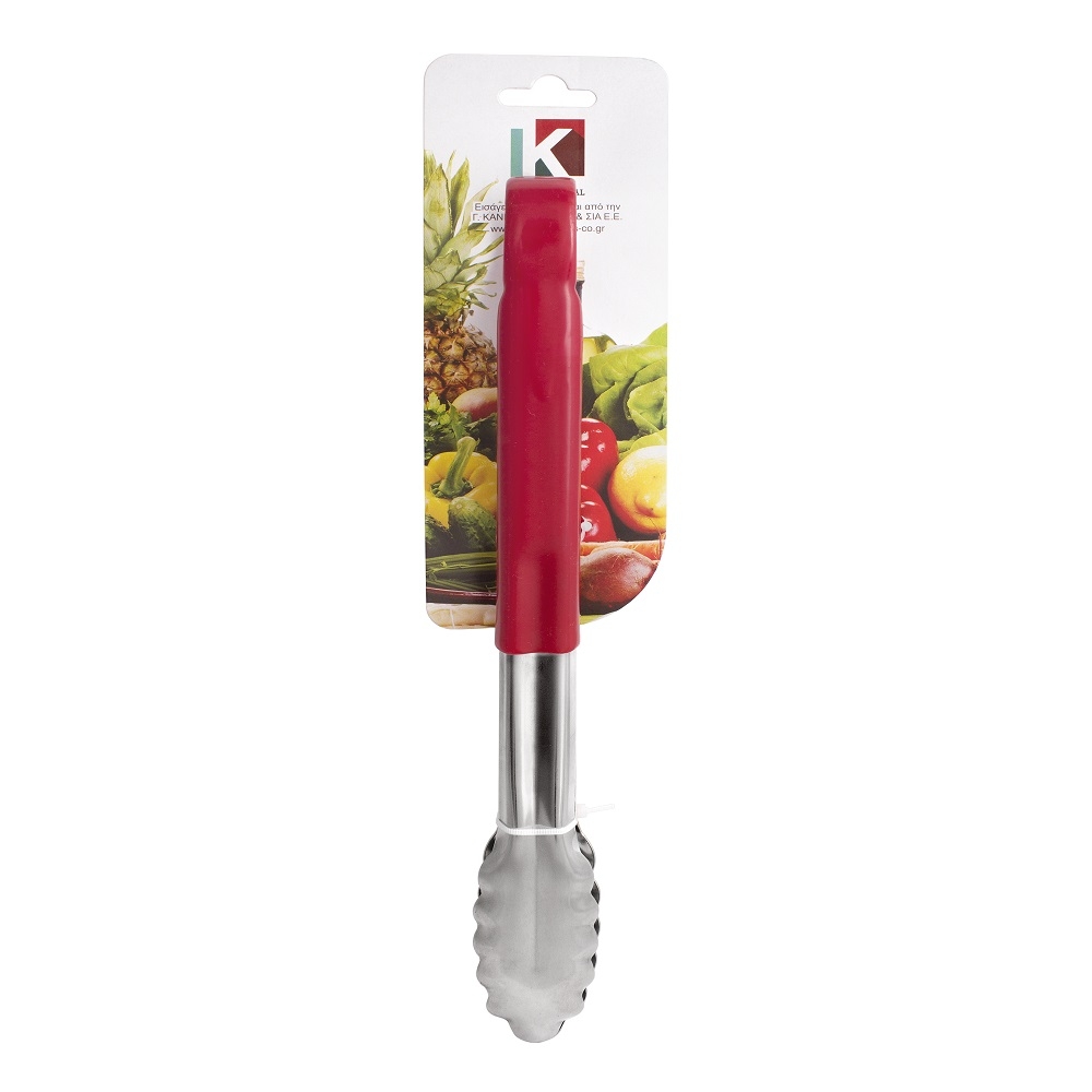 Λαβίδα Κρέατος Ανοξείδωτη Κόκκινη K-Professional 25εκ. UR60385425 (Υλικό: Ανοξείδωτο) - K-PROFESSIONAL - UR60385425