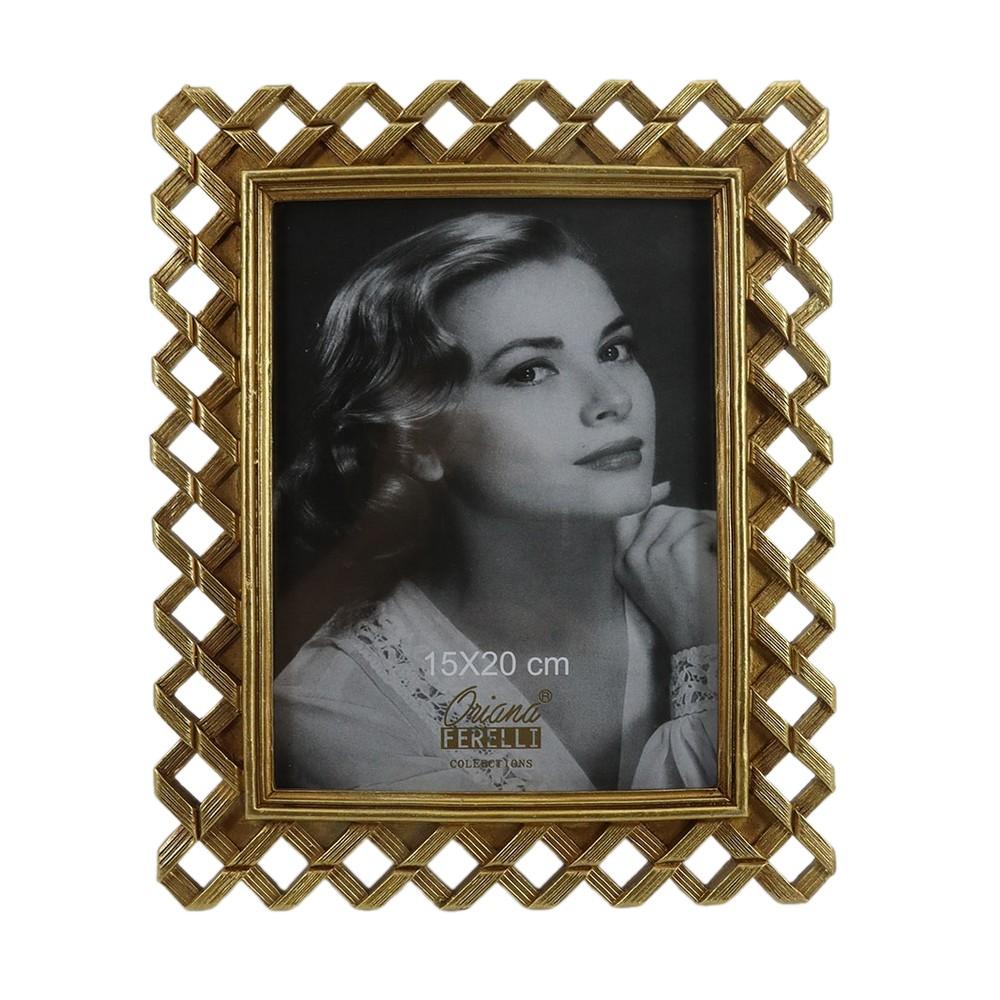 Oriana Ferelli - ΣΗΜΑΝΤΙΚΟ: Σε περίπτωση διαφοράς τιμής από το κατάστημα ισχύει παντα και μόνο η τιμή του καταστήματος Κορνίζα Polyresin Χρυσή 15x20εκ. Oriana Ferelli® XL2404
